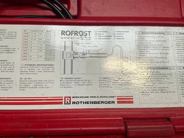 Rothenberger rofrost pijp invries set - afbeelding 7 van  9