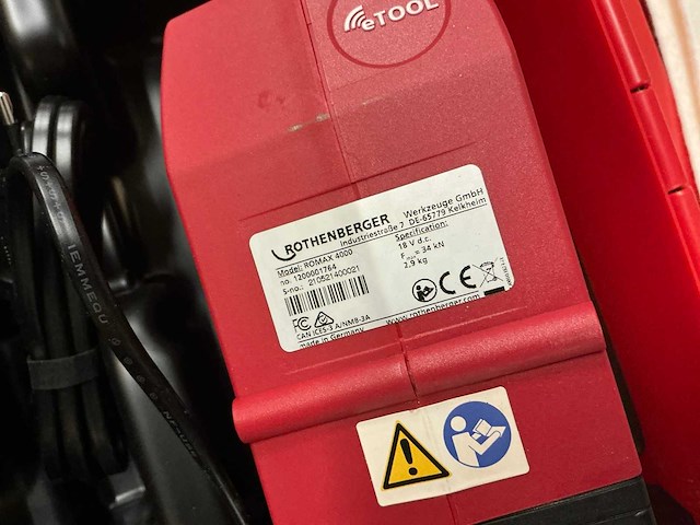 Rothenberger romax 4000 persmachine - afbeelding 7 van  8