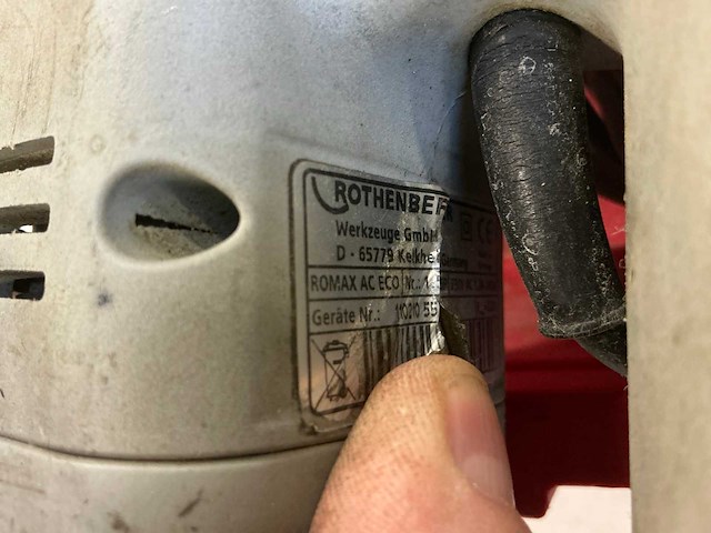 Rothenberger romax ac eco elektrische persmachine - afbeelding 4 van  5