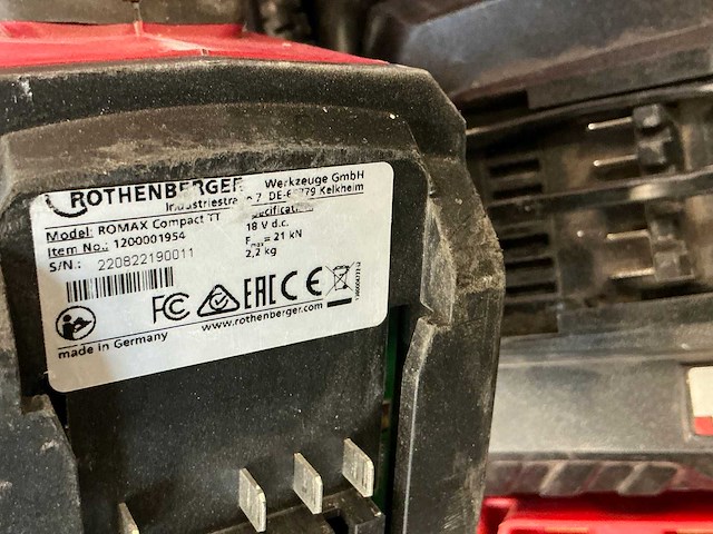 Rothenberger romax compact tt accu perstang - afbeelding 6 van  11