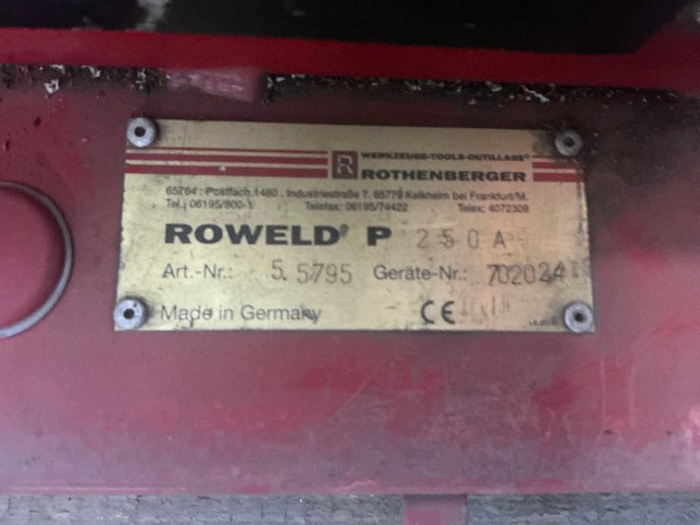 Rothenberger roweld p 250a kunststof lasmachine - afbeelding 2 van  11