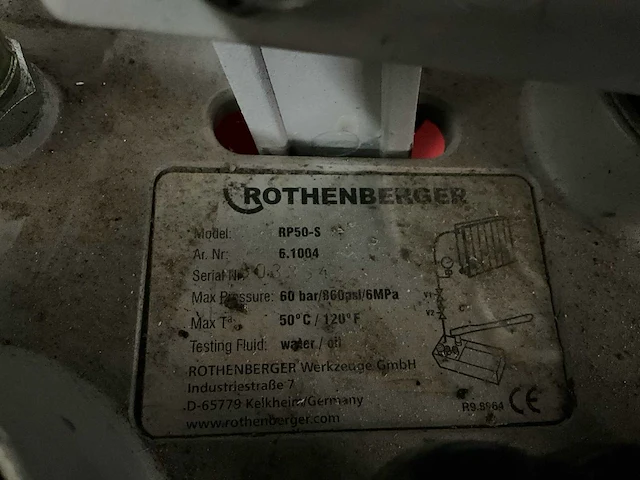 Rothenberger rp50-s manuele druktester - afbeelding 3 van  4