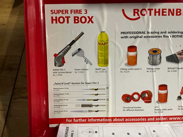 Rothenberger super fire 3 hot box gasbranderset - afbeelding 4 van  5