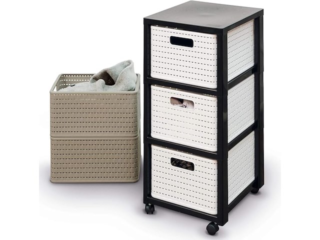 Rotho country rolhouder met 3 lades - afbeelding 3 van  4