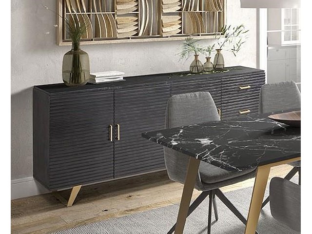 Roubaix dressoir 215 cm in massief hout - afbeelding 1 van  2