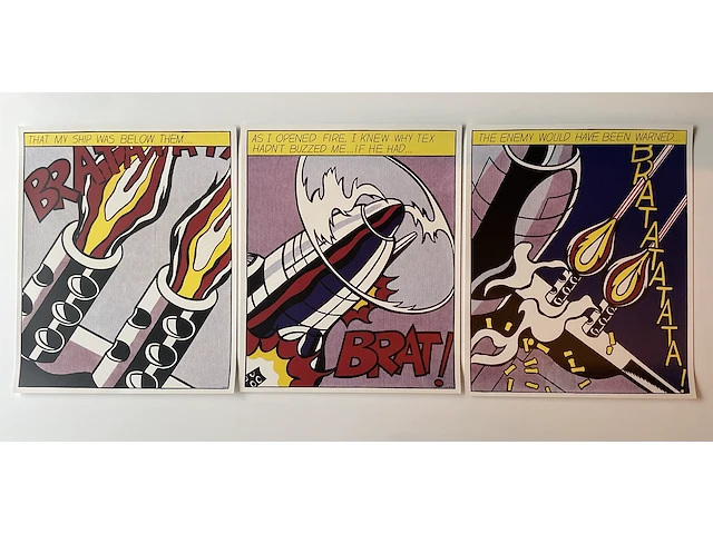 Roy lichtenstein (serie van 3 stuks) - afbeelding 1 van  4