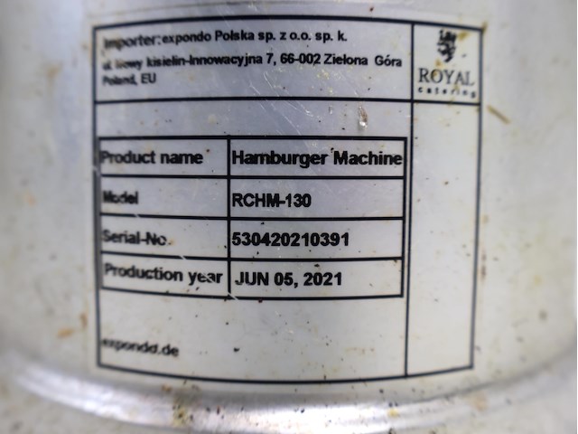 Royal catering hamburgerpres - afbeelding 4 van  4