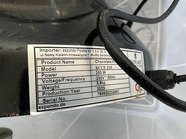 Royal catering rccf-210 chocolade fontein - afbeelding 5 van  5