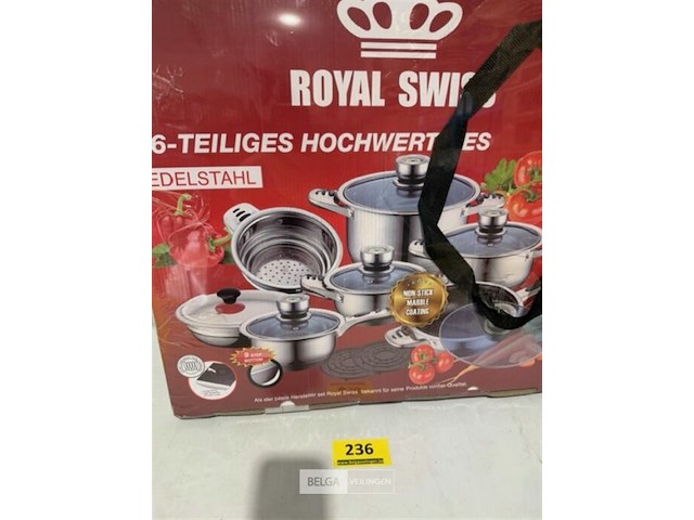 Royal swiss 16 delige pannenset - afbeelding 2 van  3