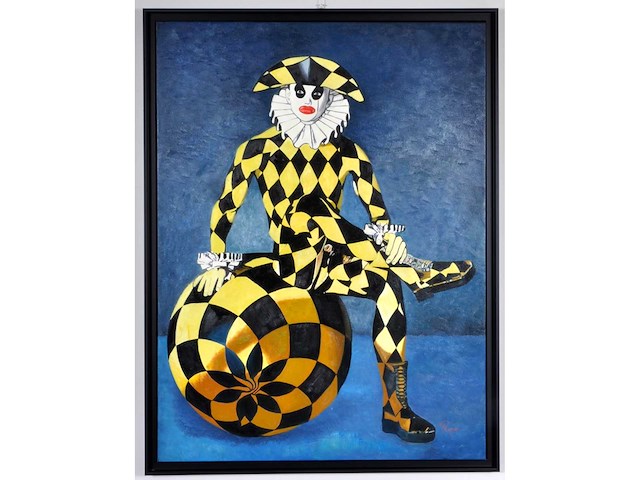 Royce - l' arlequin - olie op doek - 120x90 cm - afbeelding 1 van  9