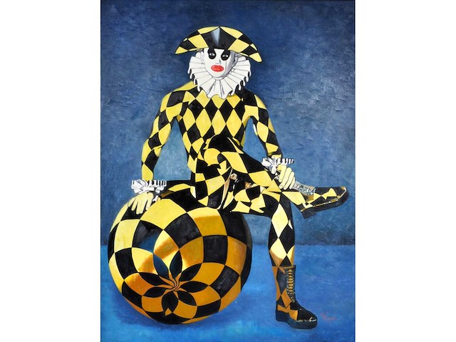 Royce - l' arlequin - olie op doek - 120x90 cm - afbeelding 2 van  9