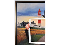 Royce - ode aan magritte, le phare - olie op doek - 90x120 cm - afbeelding 3 van  6