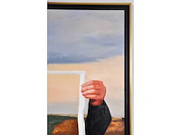Royce - ode aan magritte, le phare - olie op doek - 90x120 cm - afbeelding 4 van  6