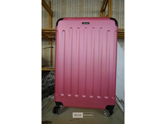 Roze reiskoffer ±74x48x30cm - afbeelding 1 van  4