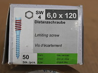 Rs afstandsschroef 6,0 x120 (hp: 50 stuks) - afbeelding 1 van  2