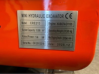 Rte - 2025 - cre213 - mini excavator kubota euro 5 met cabine - afbeelding 16 van  29