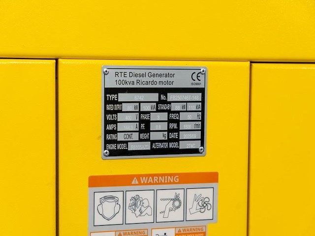 Rte - 2026 - 6742 - 100 kva noodstroomaggregaat 400v - afbeelding 2 van  27