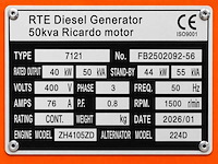 Rte - 2026 - 7121 - 50 kva noodstroomaggregaat 400v - afbeelding 9 van  11
