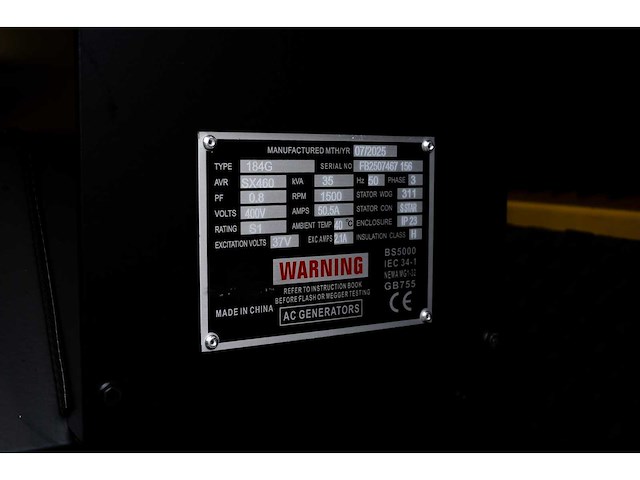 Rte - 2026 - 7310 - 35 kva noodstroomaggregaat 400v - afbeelding 13 van  21