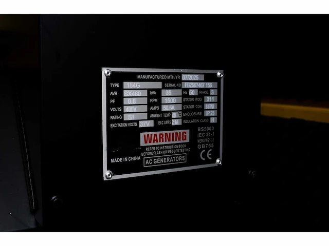 Rte - 2026 - 7310 - 35 kva noodstroomaggregaat 400v - afbeelding 11 van  24