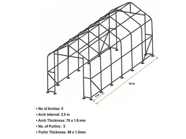 Rte - 2026 - 7417 - opslagtent 15000x5500x5300mm - afbeelding 2 van  5