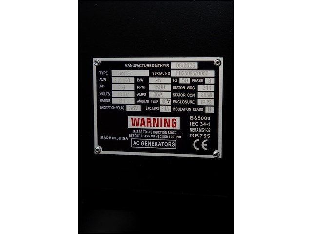 Rte - 2026 - 7423 - 25 kva noodstroomaggregaat 400v - afbeelding 16 van  25