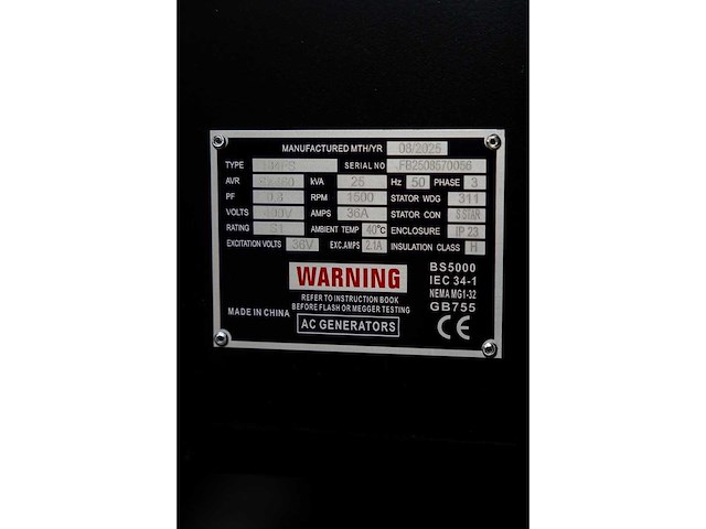 Rte - 2026 - 7423 - 25 kva noodstroomaggregaat 400v - afbeelding 14 van  23