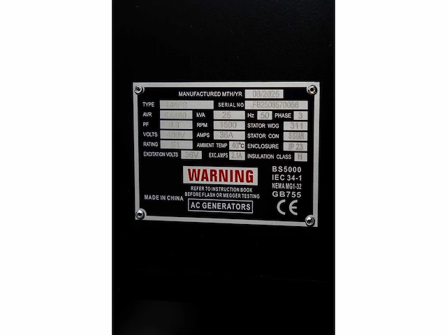 Rte - 2026 - 7423 - 25 kva noodstroomaggregaat 400v - afbeelding 20 van  23