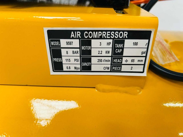 Rte - 2026 - 9597 - 100l luchtcompressor - afbeelding 5 van  7