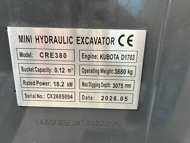 Rte - 2026 - cre380 - minigraafmachine 3800kg - afbeelding 18 van  22