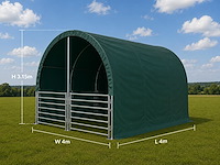 Rte - 8111 - dierenverblijf / cattle tent 4000x4000x3150mm - afbeelding 2 van  7