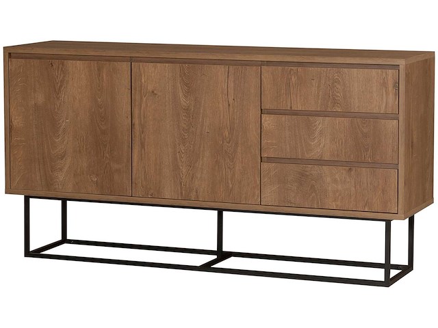 Ruba console | 100% melamine | walnoot, zwart - afbeelding 1 van  8
