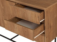Ruba console | 100% melamine | walnoot, zwart - afbeelding 3 van  8