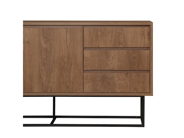 Ruba console | 100% melamine | walnoot, zwart - afbeelding 5 van  8