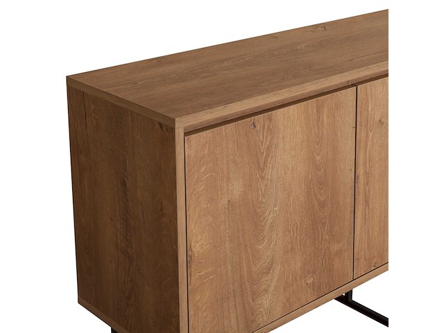 Ruba console | 100% melamine | walnoot, zwart - afbeelding 6 van  8