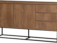 Ruba console | 100% melamine | walnoot, zwart - afbeelding 1 van  8