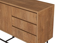 Ruba console | 100% melamine | walnoot, zwart - afbeelding 4 van  8