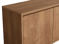 Ruba console | 100% melamine | walnoot, zwart - afbeelding 6 van  8