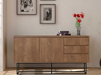 Ruba console | 100% melamine | walnoot, zwart - afbeelding 8 van  8