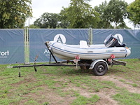 Rubberboot jets marivent benzine 29kw met aanhangwagen
