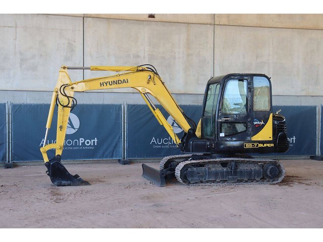 Rupsgraafmachine hyundai r55-7 diesel 2012 - afbeelding 1 van  1