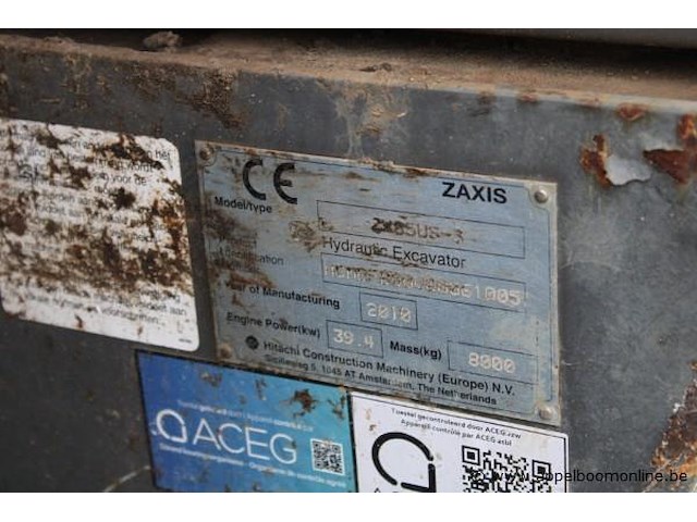 Rupskraan hitachi zx85us-3, bj 2010, serienummer hcm8fb00v08061005 - afbeelding 7 van  10
