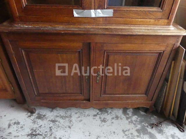 Rustiek dressoir met vitrine - afbeelding 3 van  4