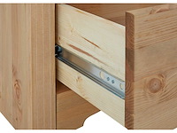 Rustieke boerderijstijl schuifdeurkast met lades en spiegel - afbeelding 9 van  19