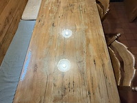 Rustieke eettafel met hoekbank en stoelen - afbeelding 6 van  6