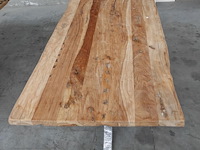 Rustieke eettafel met massief tafelblad - afbeelding 3 van  3