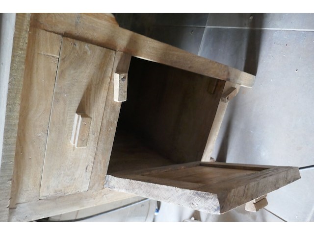 Rustieke houten bureautafel + 3 canvassen - afbeelding 6 van  6