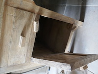 Rustieke houten bureautafel + 3 canvassen - afbeelding 6 van  6
