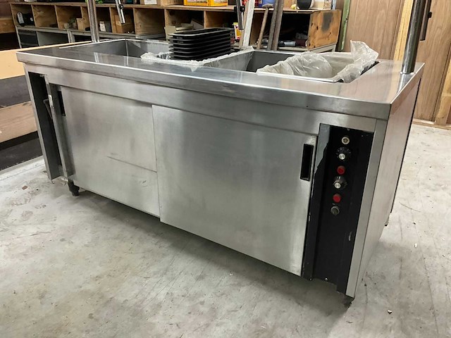 Rvs bain-marie/saladette toogkast - afbeelding 9 van  10