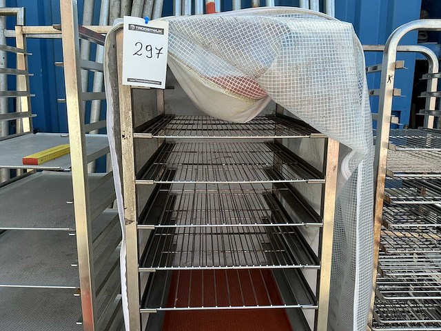 Rvs bakkers regaalwagen - afbeelding 1 van  2